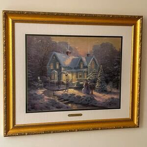Thomas Kinkade "Blessings of Christmas" Framed Print w/ COA